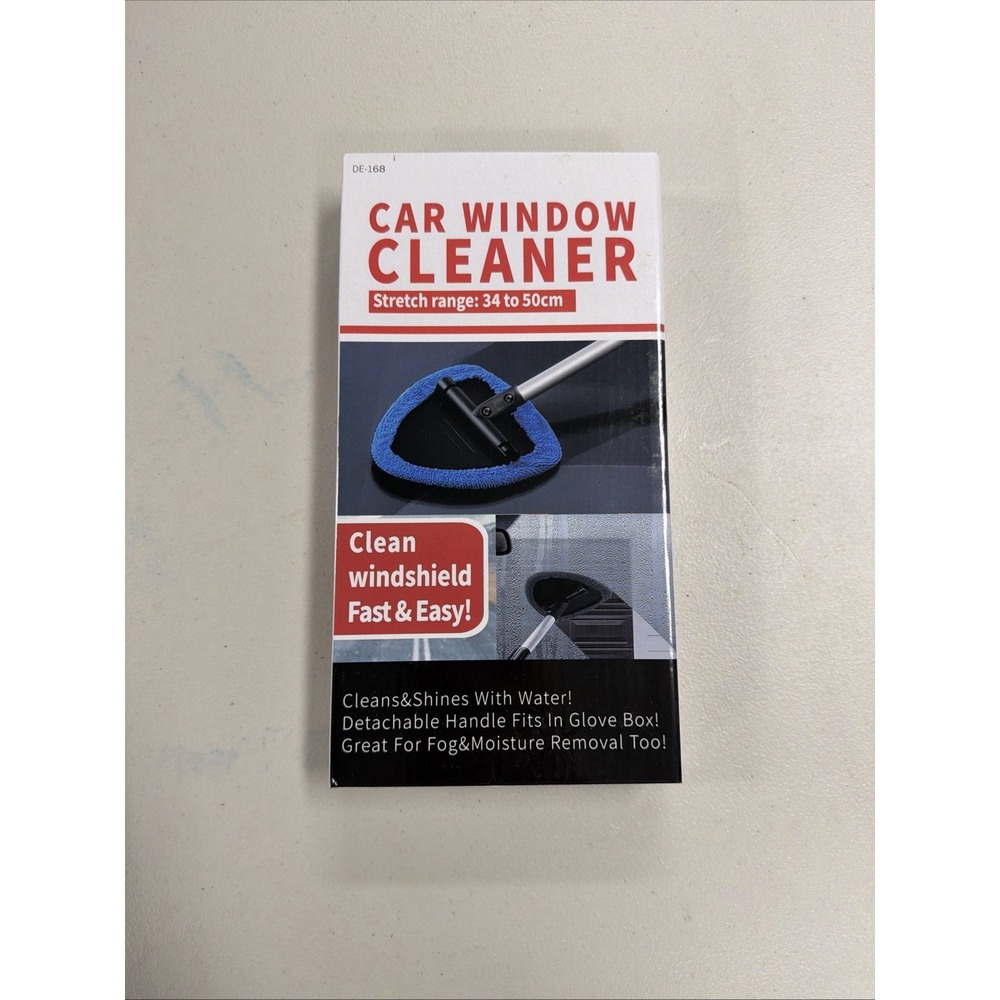 car window cleaner features a telescoping handle that extends